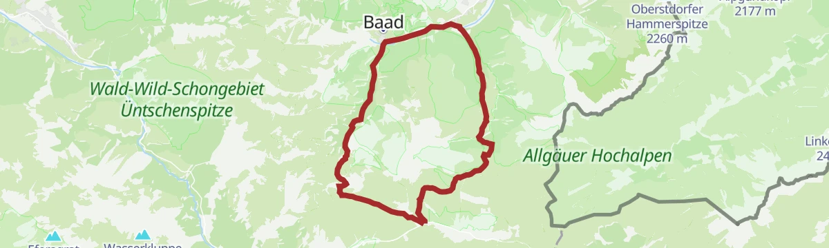 Route map: Warth | Rund um den Widderstein